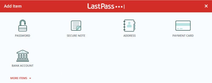 lastpass review add new item