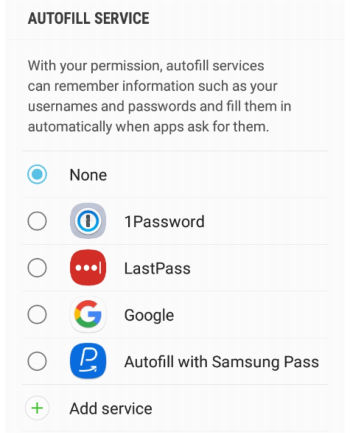 1password android app autofill