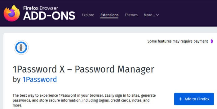 1password firefox extension