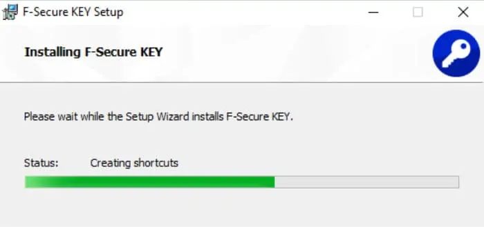 f-secure key installer running