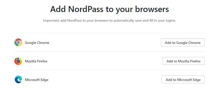 nordpass add browser extension
