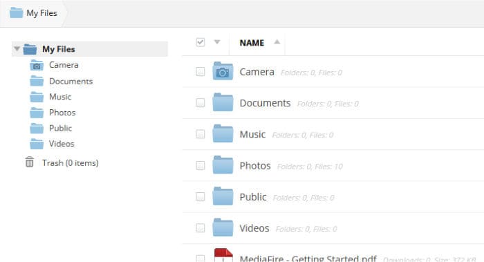 mediafire review web file manager