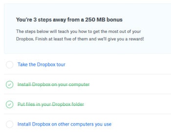 dropbox earn bonus storage
