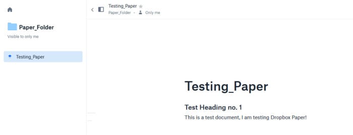dropbox - testing the paper app