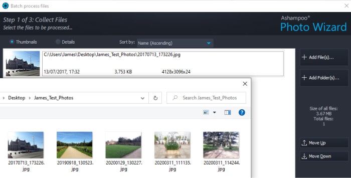 photo commander 16 batch processing adding files