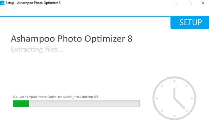 photo optimizer 8 installer running