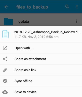 sync.com android app in use