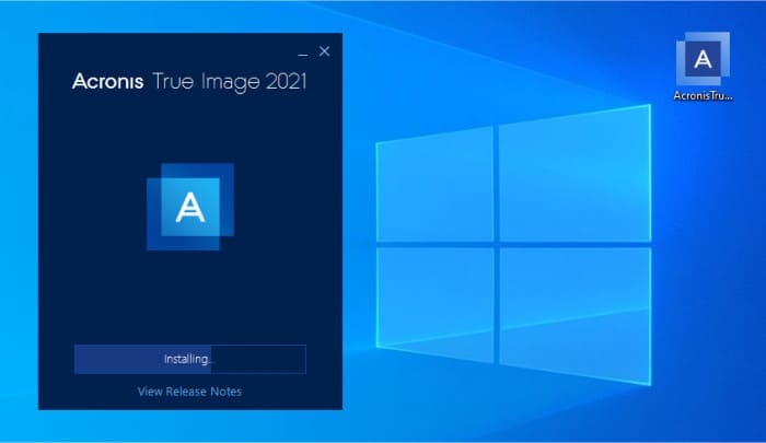 acronis true image 2021 installer running