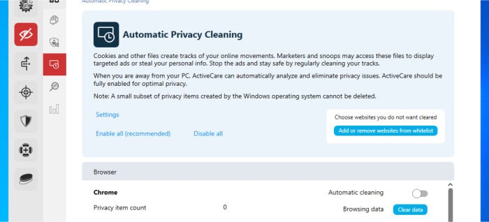 automatic privacy cleaning