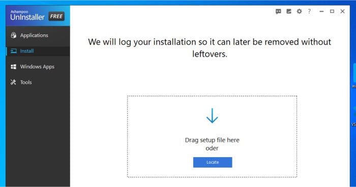 uninstaller free drag and drop install