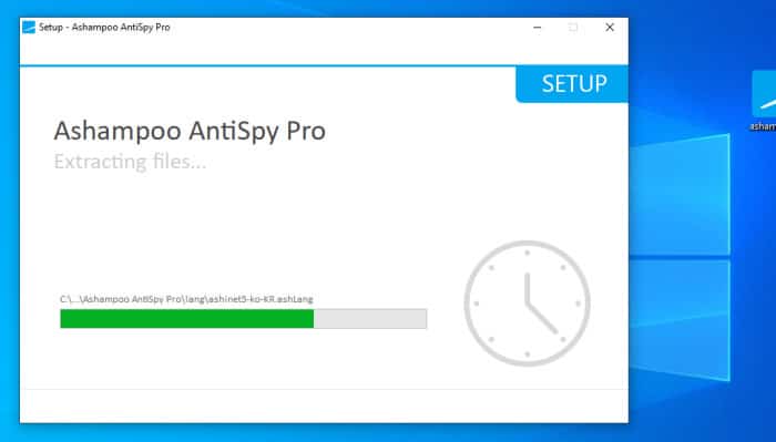ashampoo antispy pro installer running