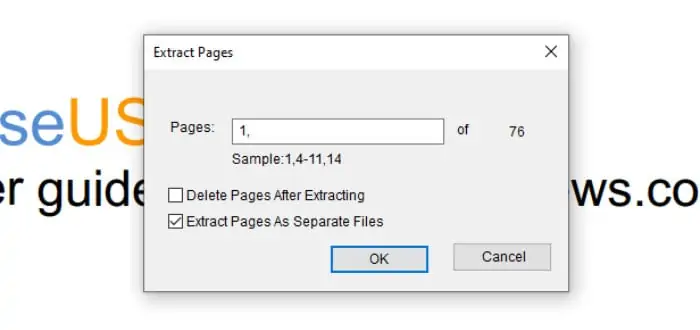 pdf editor - extract pdf pages