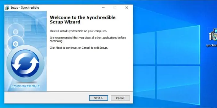 synchredible installer running