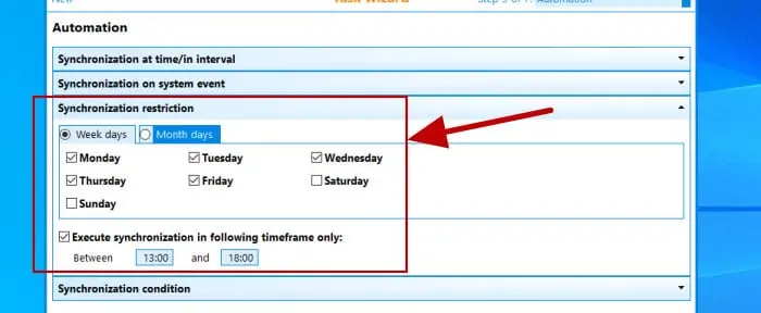 synchredible scheduling restrictions
