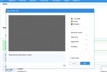 partition assistant disk surface test