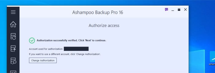 backup pro 16 dropbox authorised