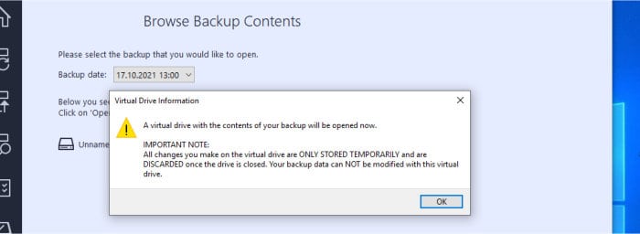 backup pro 16 - mounting image backup as windows drive