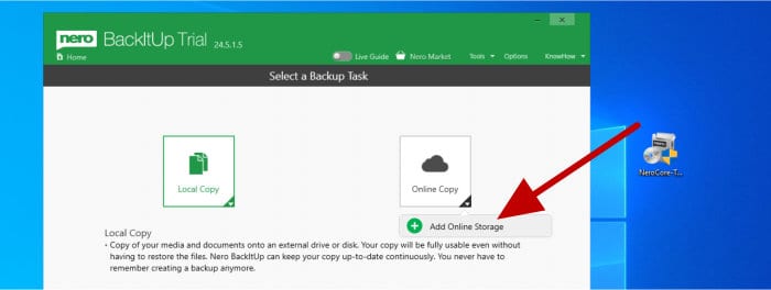 backitup add cloud storage location