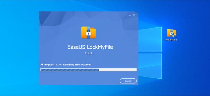easeus lockmyfile installer running
