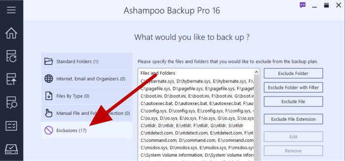 how to make backups faster - backup pro 16 exclusions
