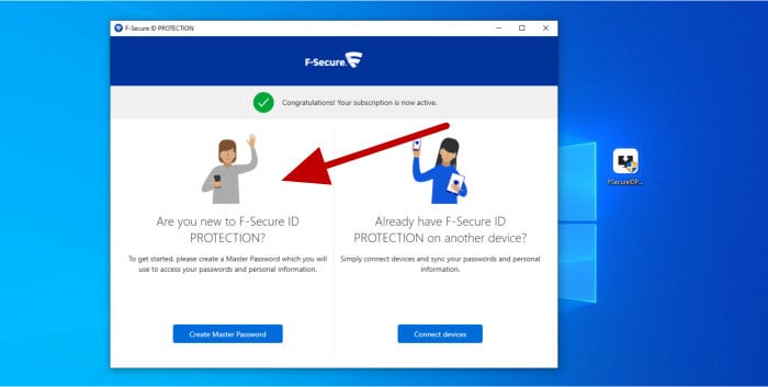 f-secure id protection choose new device