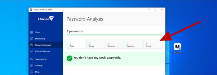 f-secure id protection password analysis