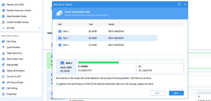 best free disk cloning software - aomei partition assistant in-use