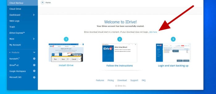 idrive review - windows software download page