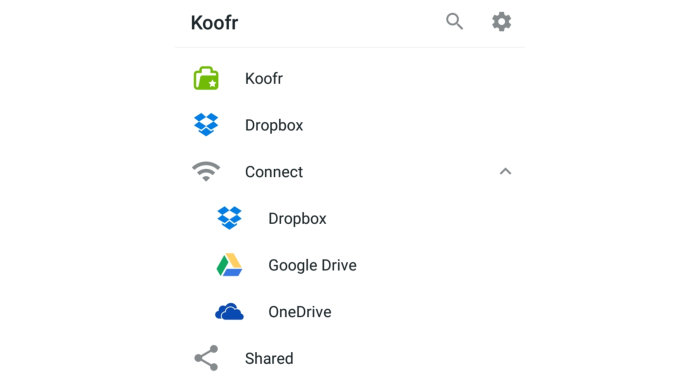 koofr review - android app view