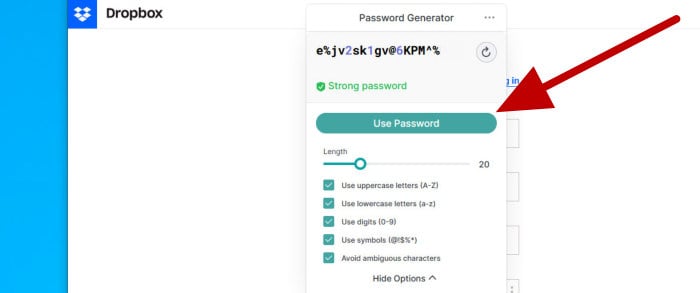 nordpass review 2023 - web password generator in use