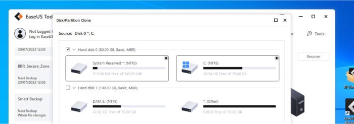 best disk imaging software - easeus todo backup disk cloning utility