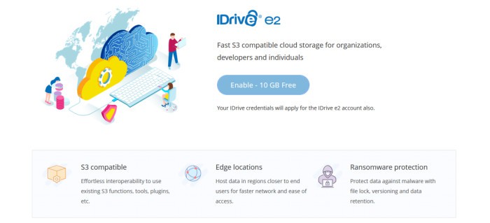 best unlimited cloud storage - idrive e2 s3 alternative