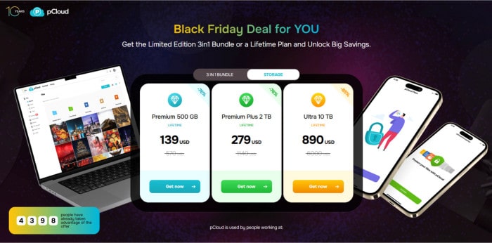 pcloud black friday 2023 deals page