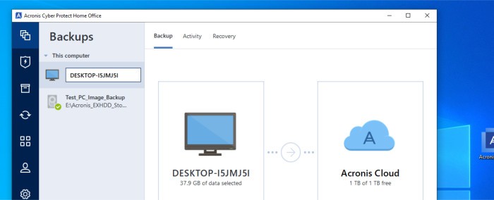 best cloud backup services - acronis cyber protect home office desktop software cloud backup