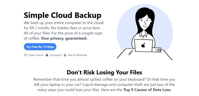 best cloud backup services - blobbackup web sign-up