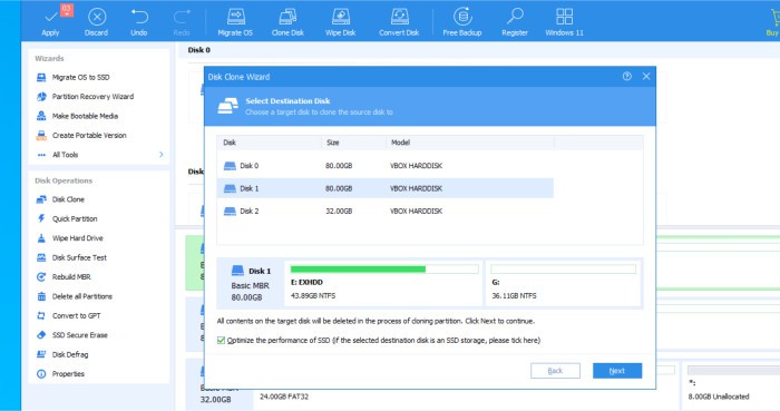 best free disk cloning software - aomei partition assistant cloning in-use