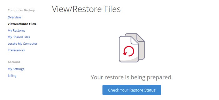 backblaze review 2023 - web restore preparing download