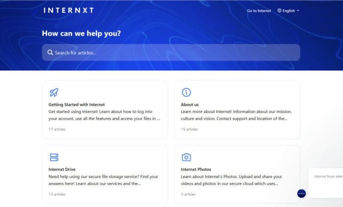 internxt review 2023 - web support portal