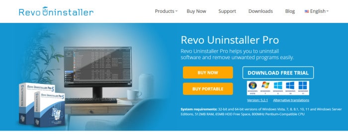 revo uninstaller review - revo uninstaller homepage web view