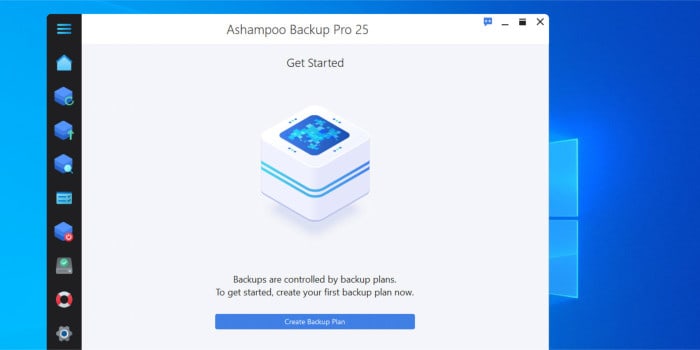 ashampoo backup pro 25 review - initial app view
