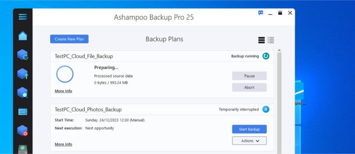 ashampoo backup pro 25 review - multiple backup sets active