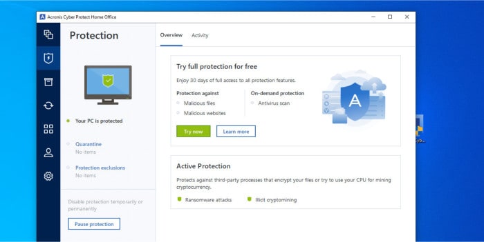acronis cyber protect home office 2024 perpetual upgrade - anti-crypto mining tool